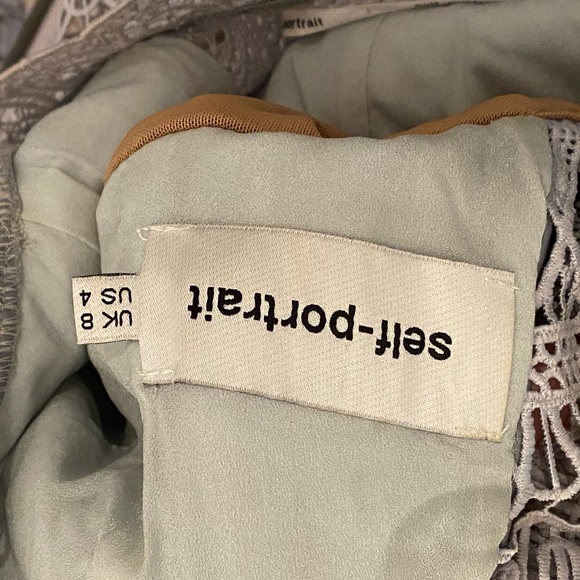 Self Portrait Teardrop Guipure Lace Mini Dress - Picture 10 of 10